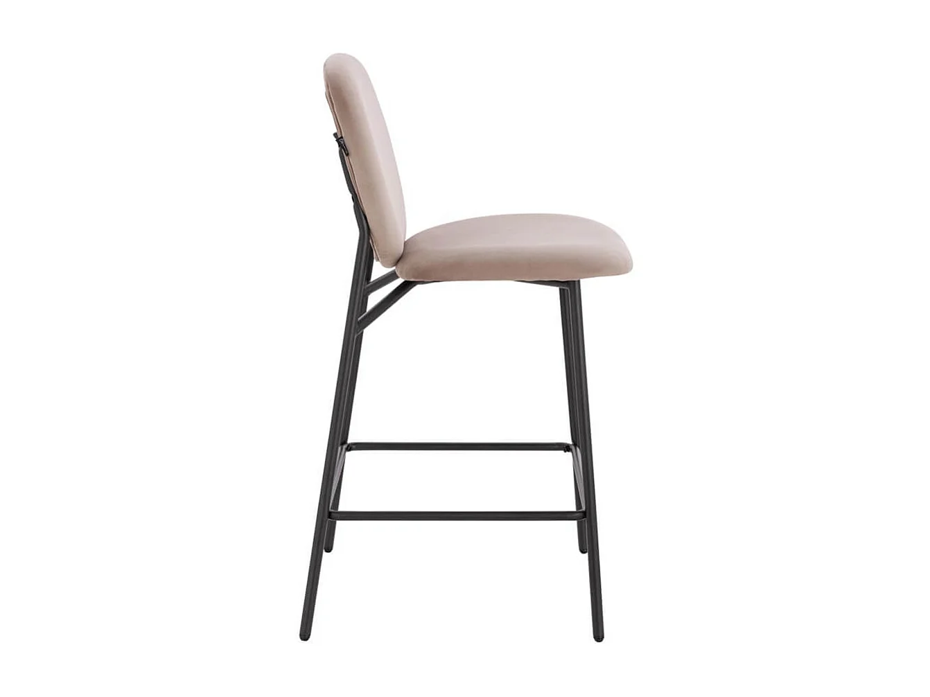 Home Deluxe CELDA tabouret de bar velours - set de 5 tabourets marron clair | Chaises de bar