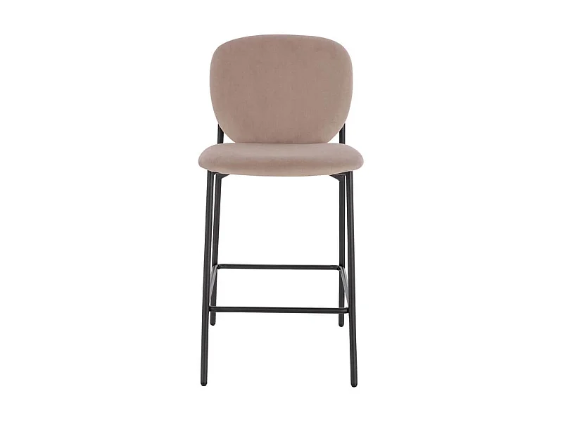 Home Deluxe CELDA tabouret de bar velours - 1 set marron clair | Chaises de bar,