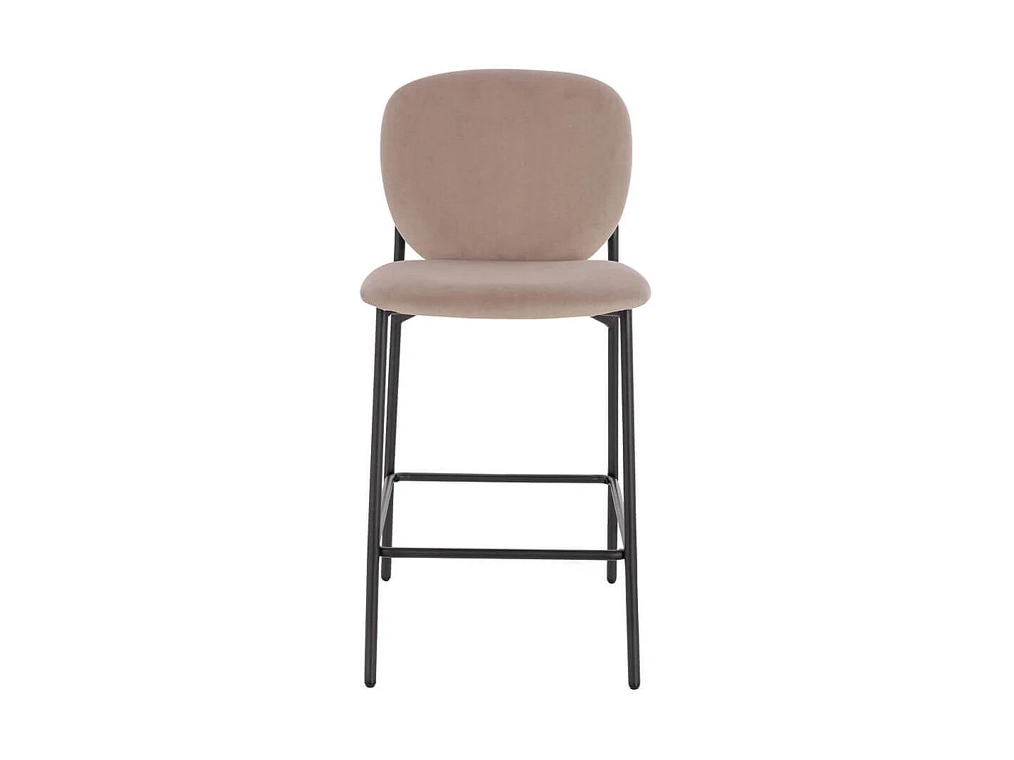 Home Deluxe CELDA tabouret de bar velours - 1 set marron clair | Chaises de bar,