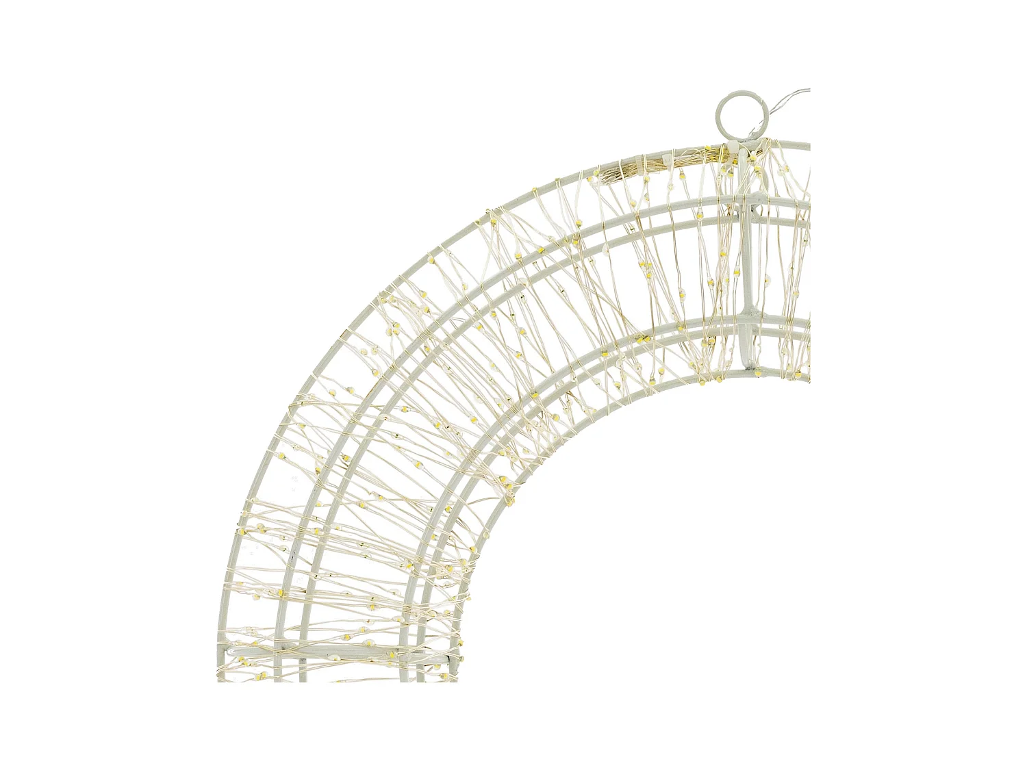 Couronne LED de Noël blanc chaud décoration lumineuse ronde avec 960 LEDs 38 cm