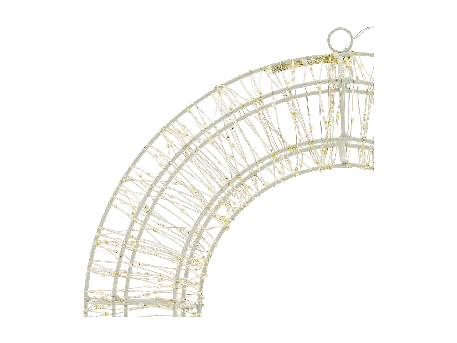 Couronne LED de Noël blanc chaud décoration lumineuse ronde avec 960 LEDs 38 cm