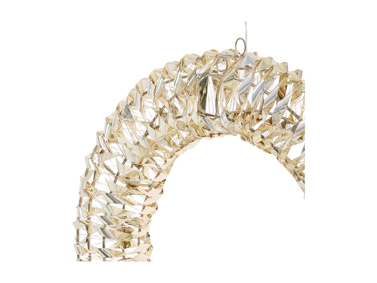 Guirnalda de luz decorativa navideña anillo metálico adviento 50cm 720 microLEDs