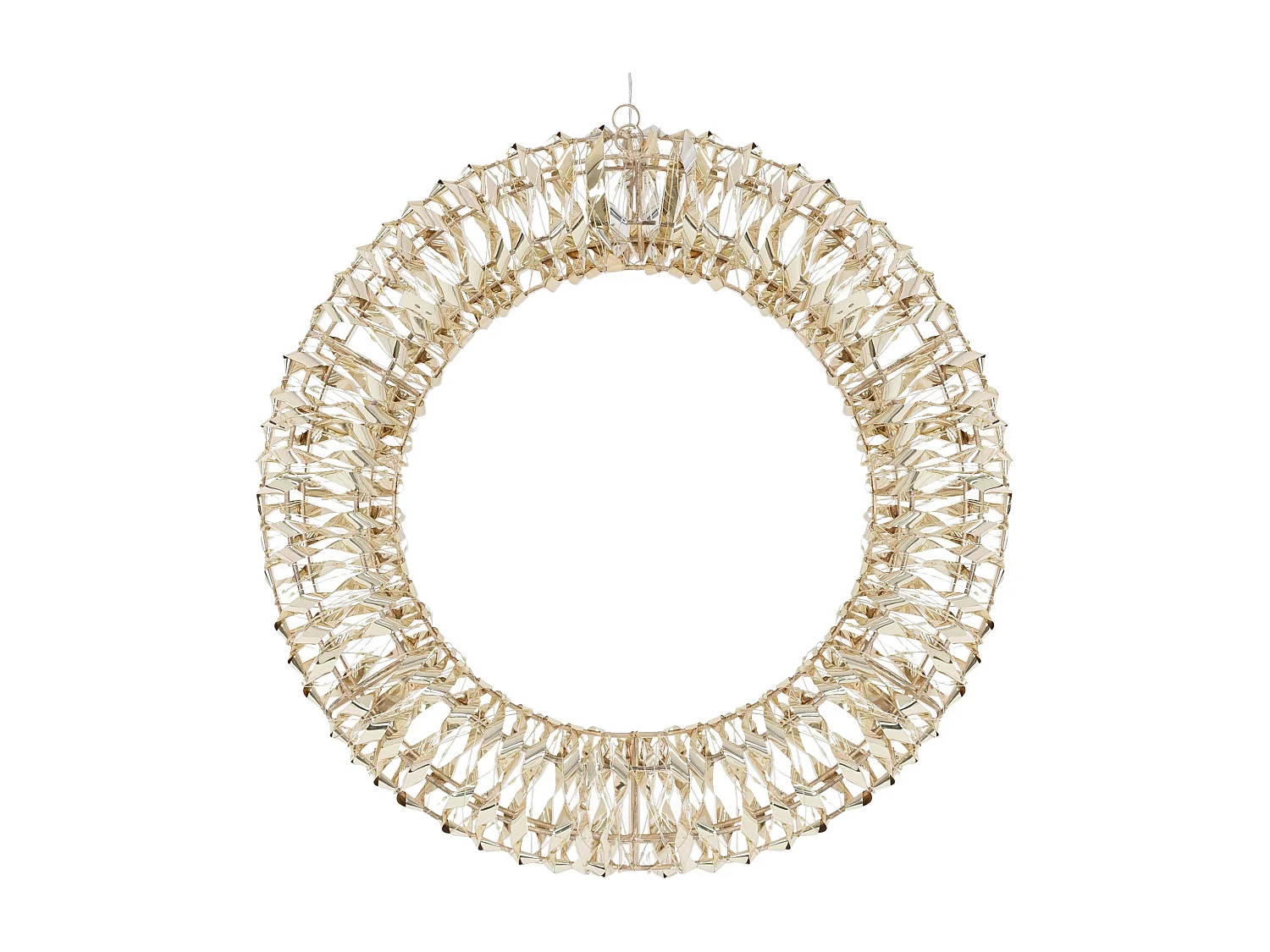 Guirnalda de luz decorativa navideña anillo metálico adviento 38cm 480 microLEDs