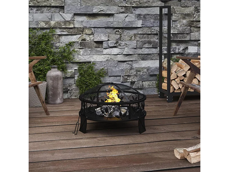 Brasero con atizador acero XXL 50 cm