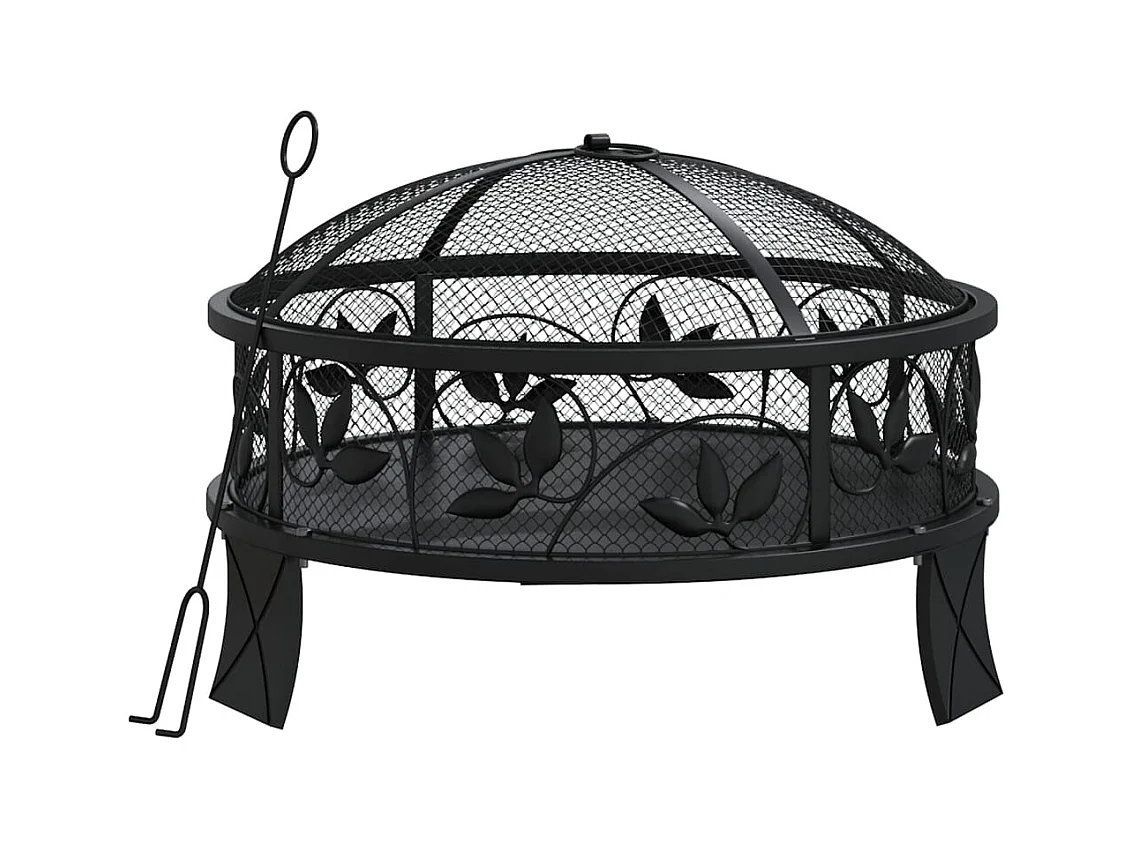 Foyer avec tisonnier 50 cm XXL acier