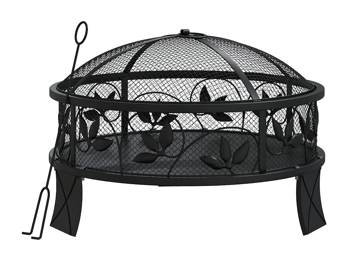 Foyer avec tisonnier 50 cm XXL acier