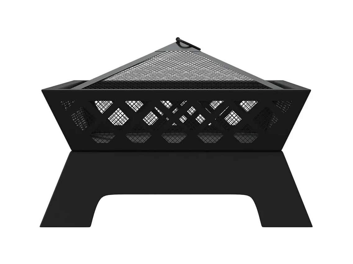 Foyer avec tisonnier 50 cm XXL acier