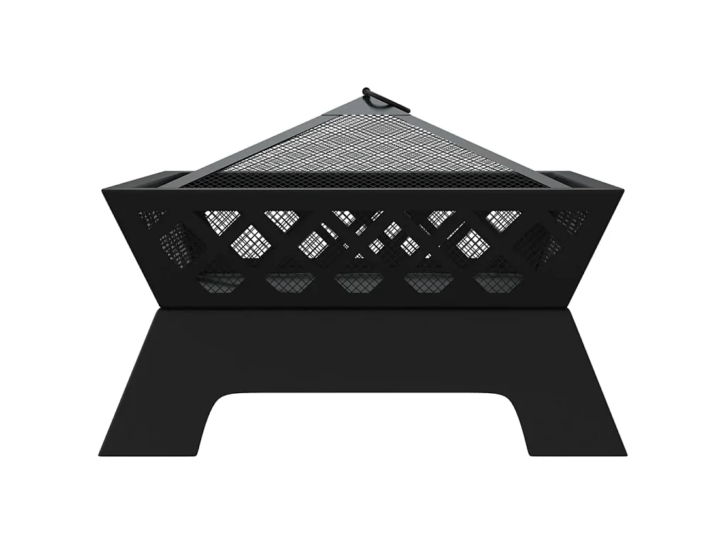 Foyer avec tisonnier 50 cm XXL acier