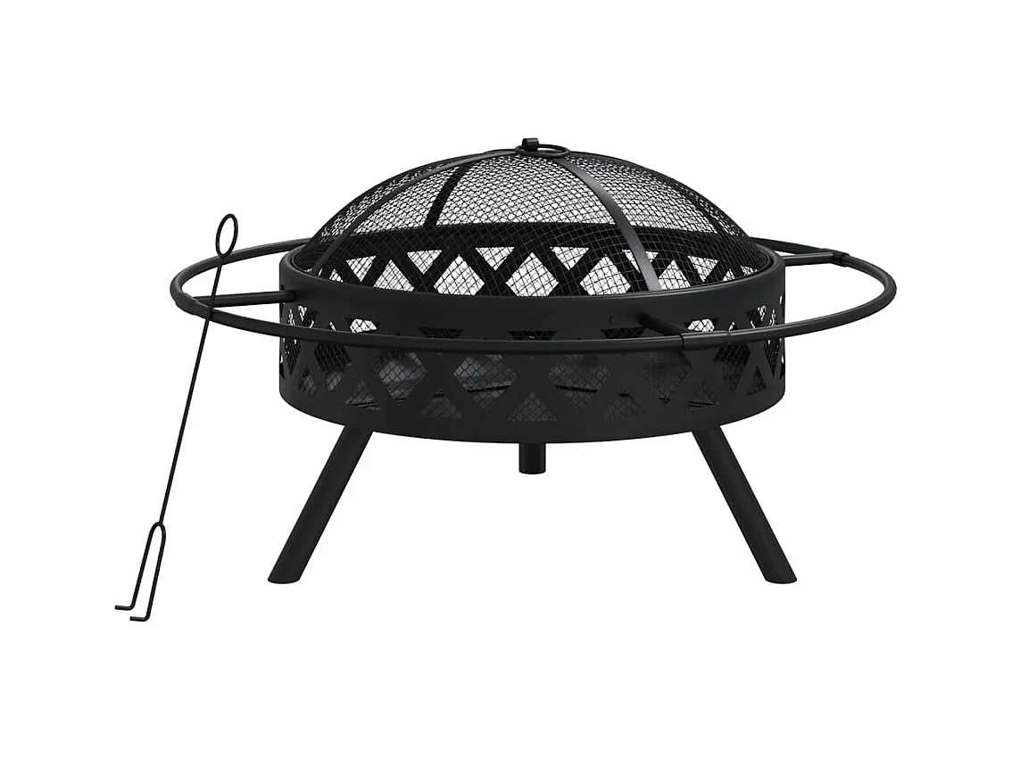 Foyer avec tisonnier 70 cm XXL acier