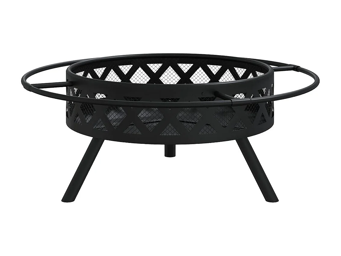 Foyer avec tisonnier 70 cm XXL acier