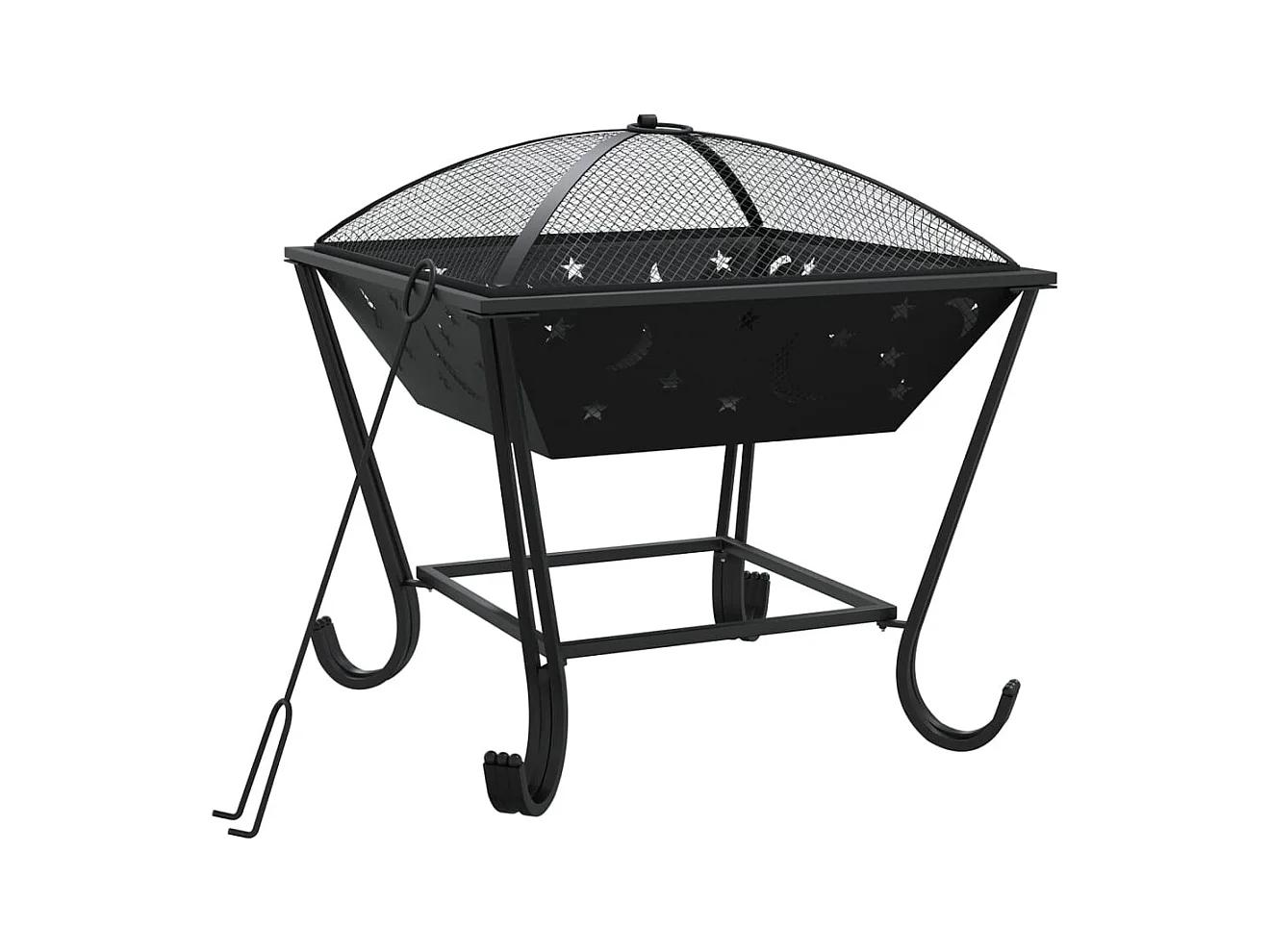 Foyer avec tisonnier 50 cm XXL acier