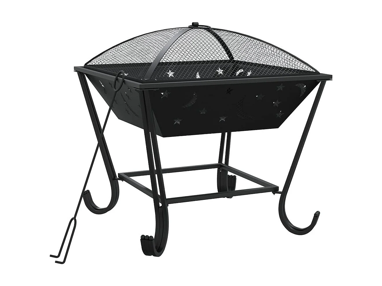 Foyer avec tisonnier 50 cm XXL acier