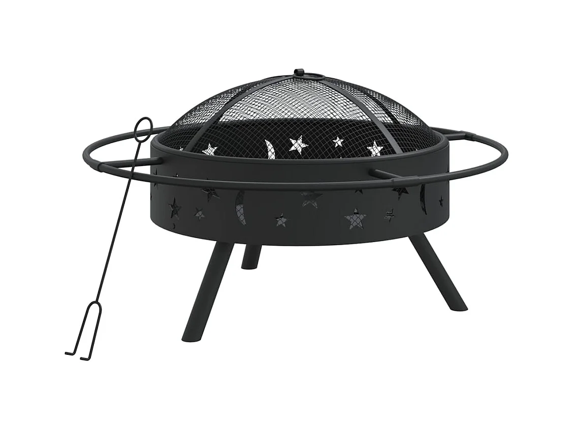 Foyer avec tisonnier 70 cm XXL acier