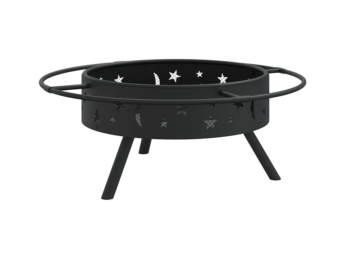 Foyer avec tisonnier 70 cm XXL acier