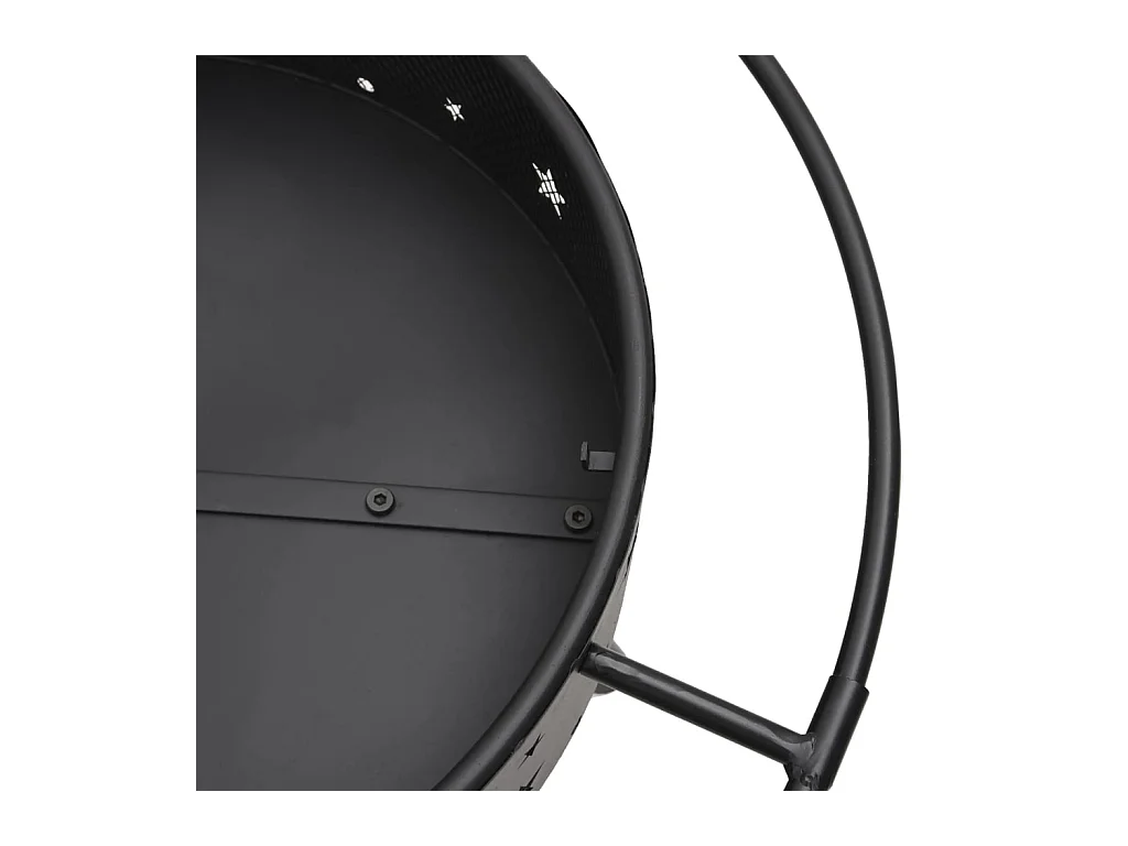 Foyer avec tisonnier 70 cm XXL acier