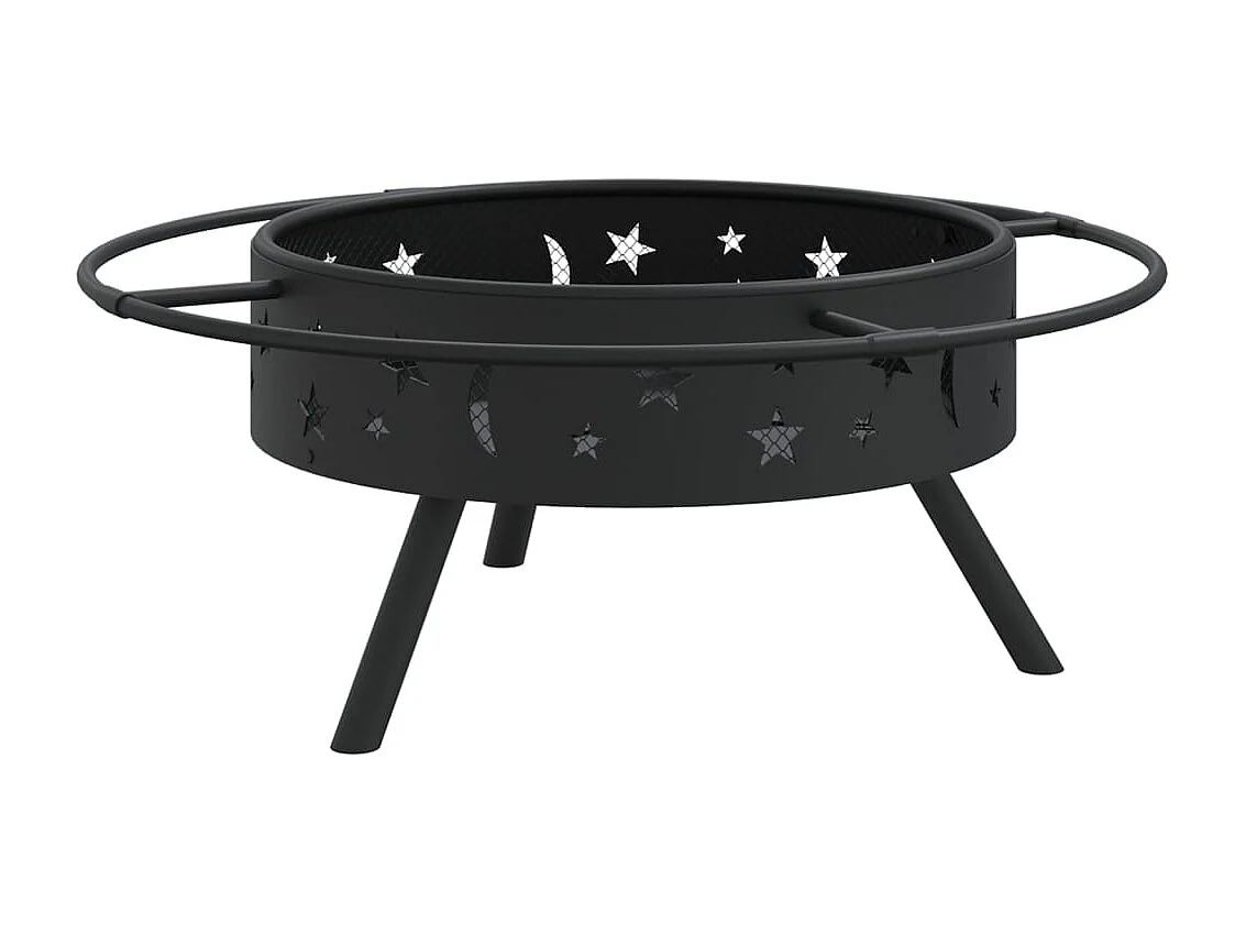 Foyer avec tisonnier 70 cm XXL acier