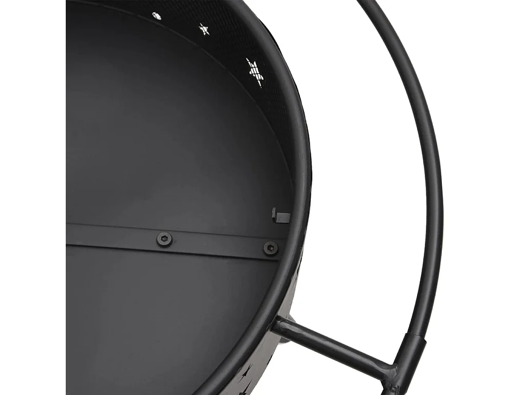 Foyer avec tisonnier 70 cm XXL acier