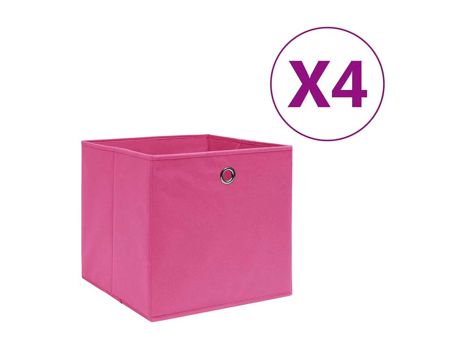 Aufbewahrungsboxen 4 Stk. Vliesstoff 28x28x28 cm Rosa