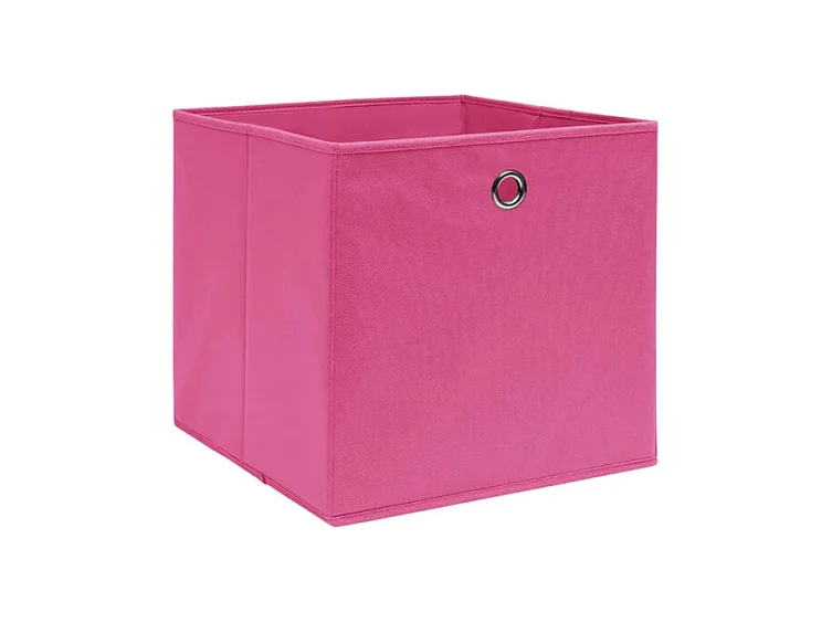 Boîtes de rangement 4 pcs Tissu intissé 28x28x28 cm Rose