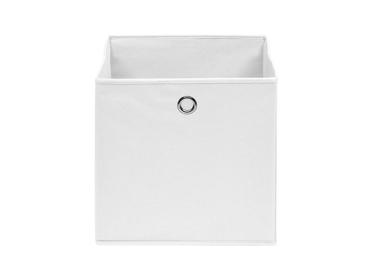 Aufbewahrungsboxen 4 Stk. Vliesstoff 28x28x28 cm Weiß