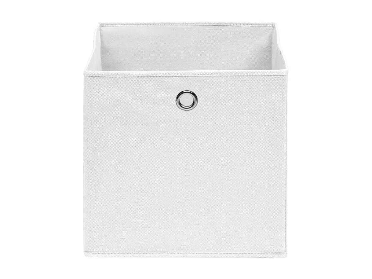 Boîtes de rangement 4 pcs Tissu intissé 28x28x28 cm Blanc