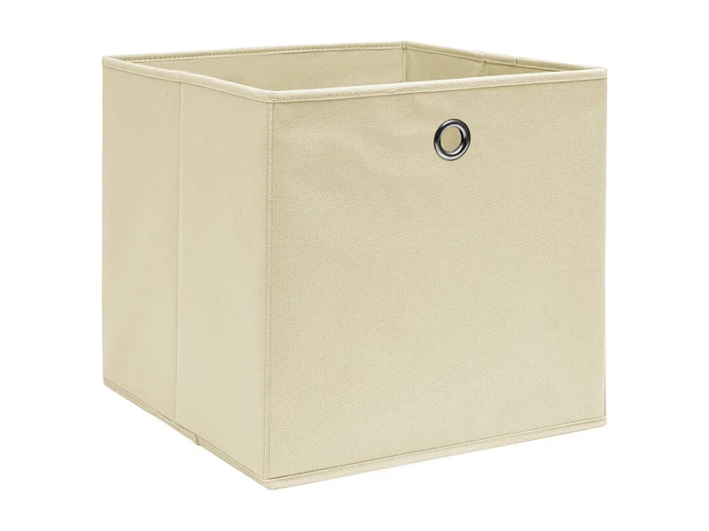 Aufbewahrungsboxen 4 Stk. Vliesstoff 28x28x28 cm Creme