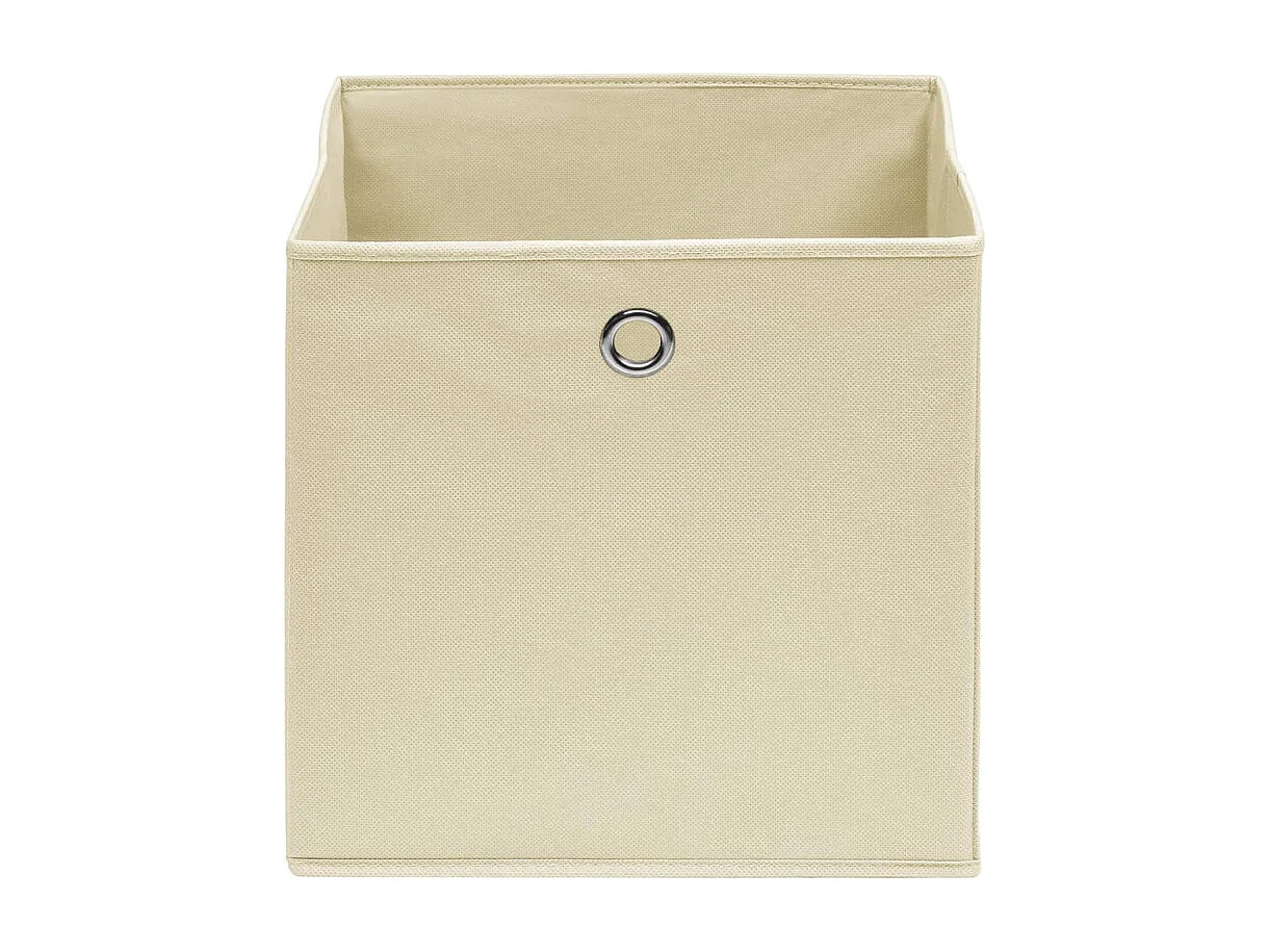 Aufbewahrungsboxen 4 Stk. Vliesstoff 28x28x28 cm Creme