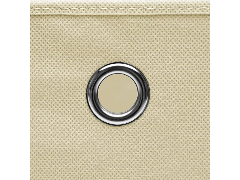 Boîtes de rangement 4 pcs Tissu intissé 28x28x28 cm Crème