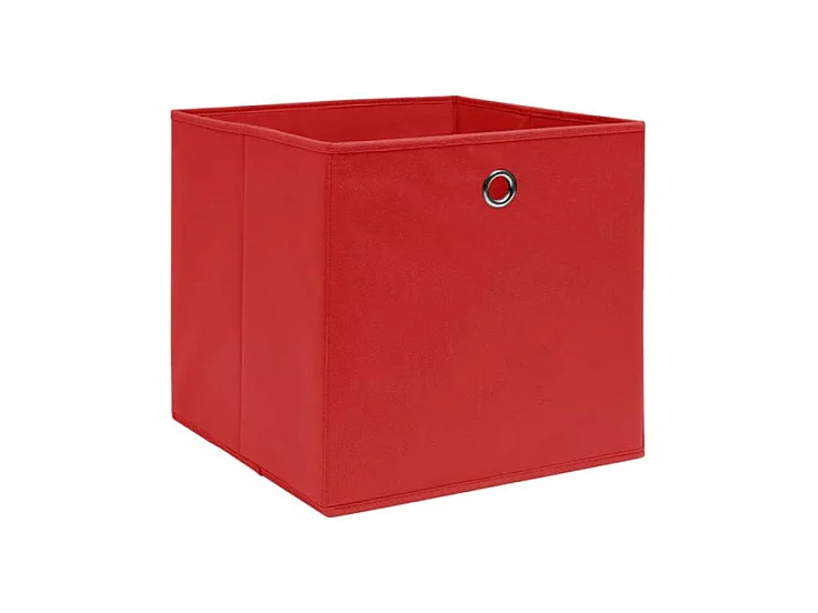 Boîtes de rangement 4 pcs Tissu intissé 28x28x28 cm Rouge