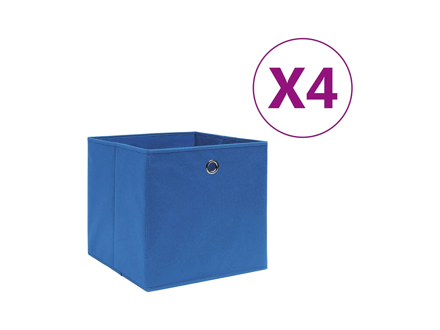 Aufbewahrungsboxen 4 Stk. Vliesstoff 28x28x28 cm Blau