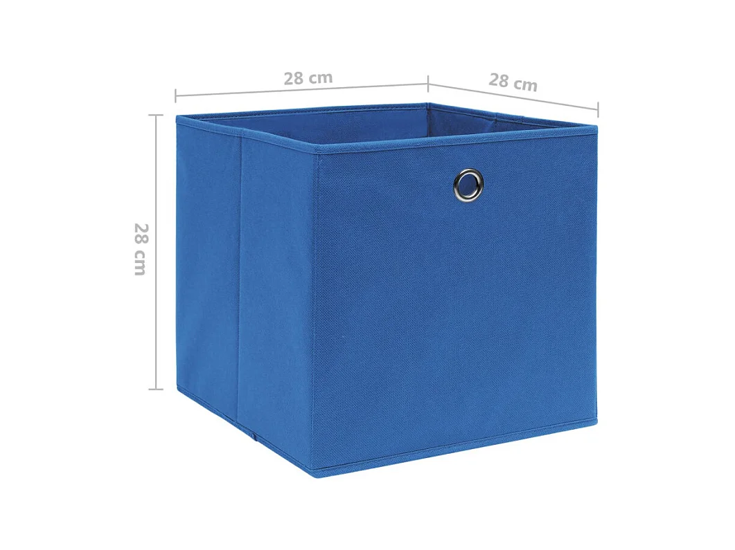 Aufbewahrungsboxen 4 Stk. Vliesstoff 28x28x28 cm Blau
