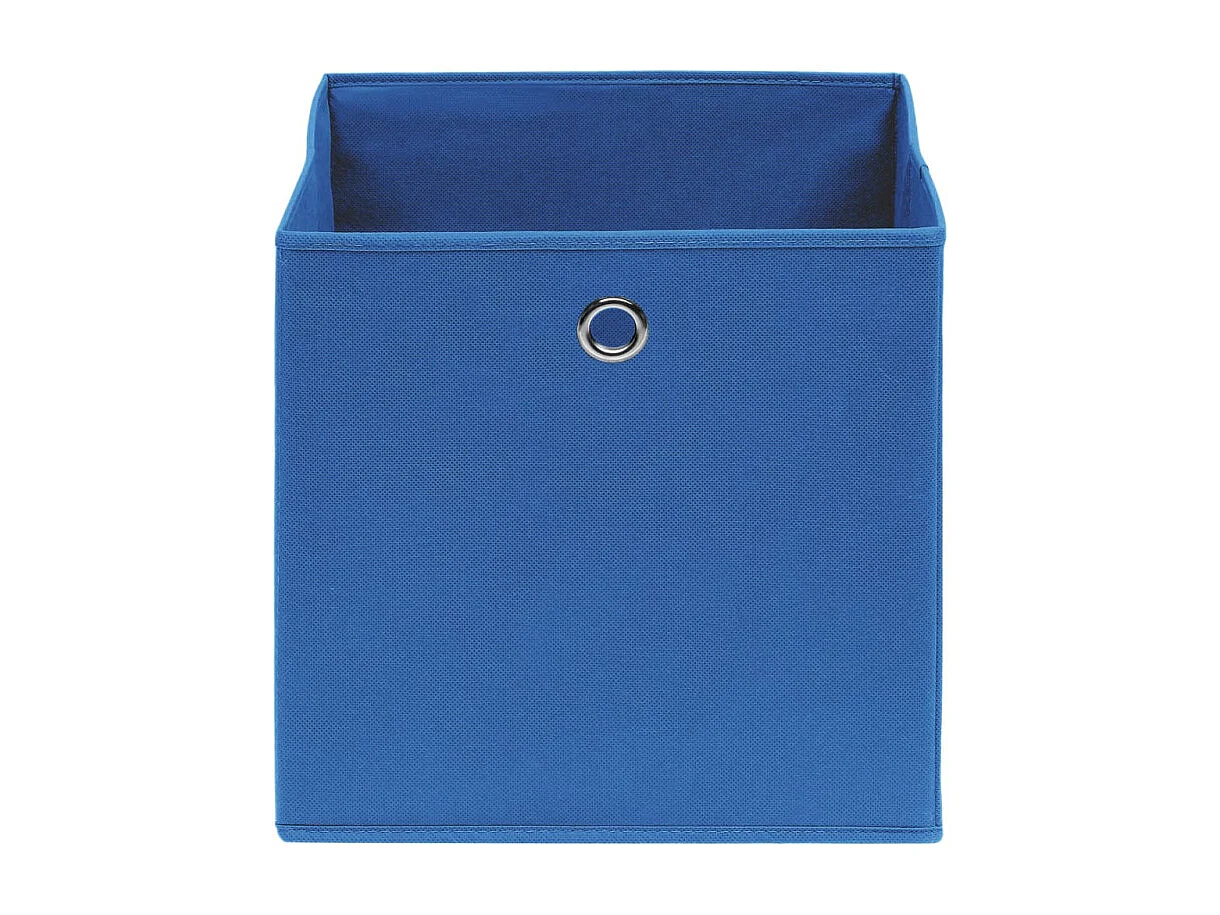 Boîtes de rangement 4 pcs Tissu intissé 28x28x28 cm Bleu