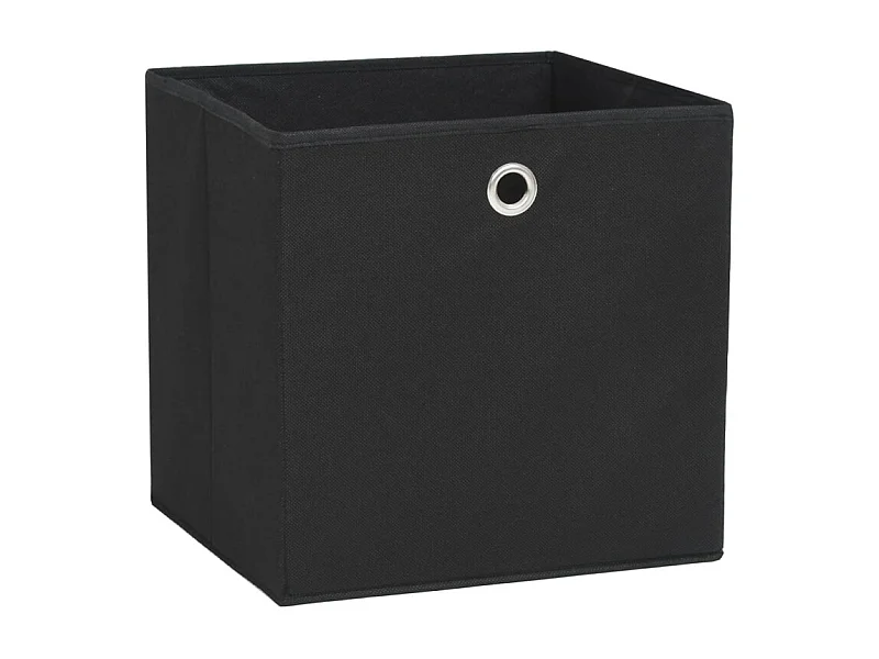 Aufbewahrungsboxen 4 Stk. Vliesstoff 28x28x28 cm Schwarz