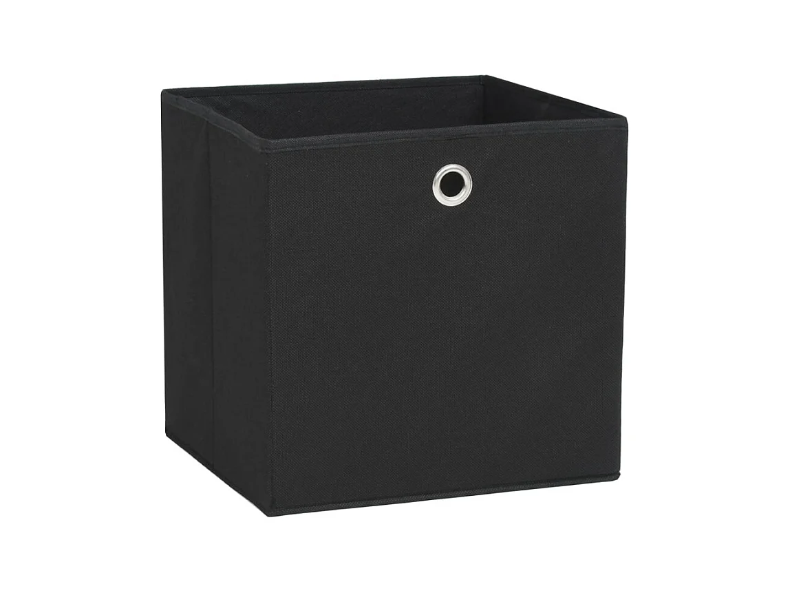 Boîtes de rangement 4 pcs Tissu intissé 28x28x28 cm Noir