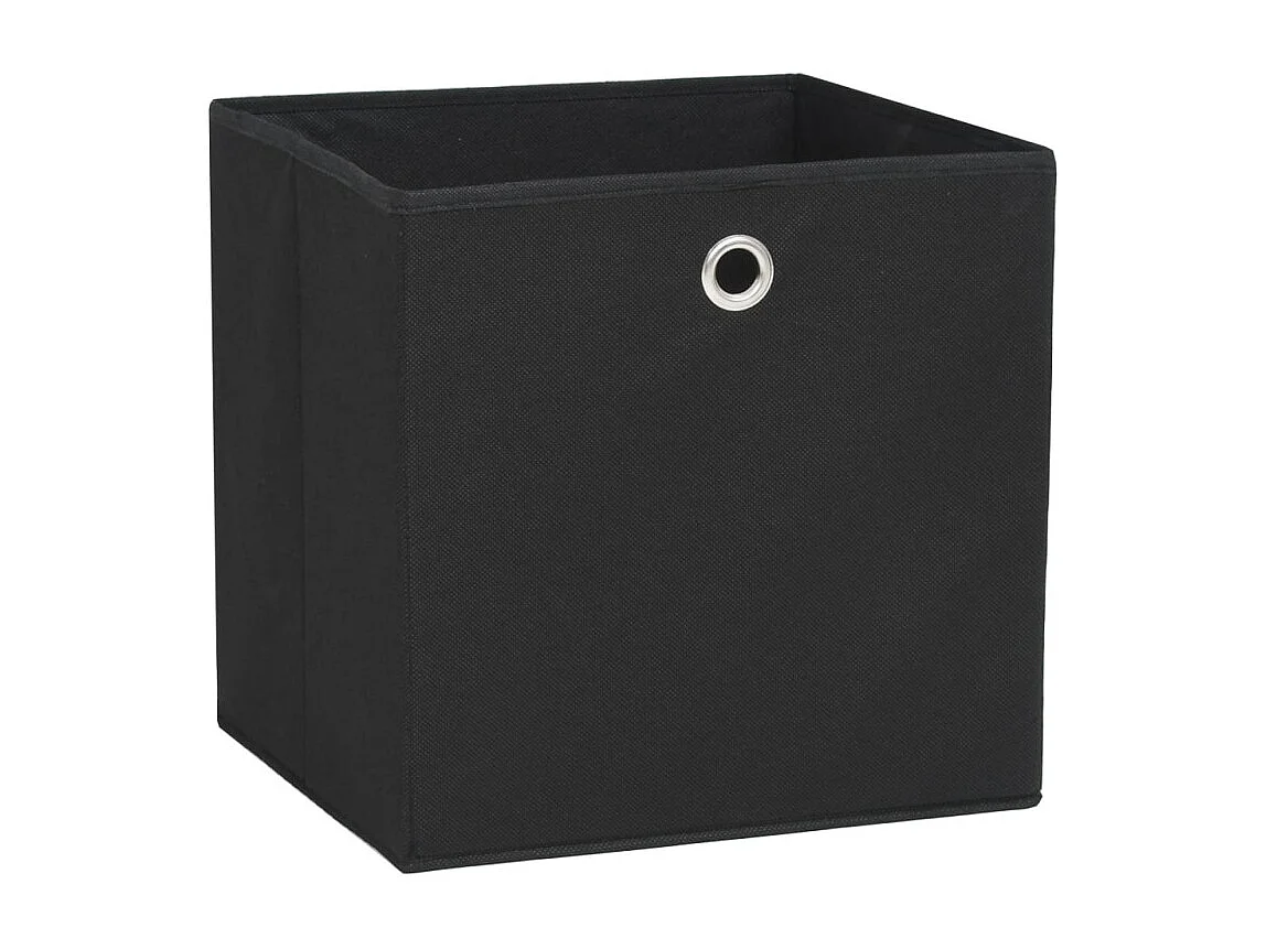 Boîtes de rangement 4 pcs Tissu intissé 28x28x28 cm Noir
