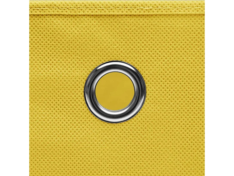 Boîtes de rangement 4 pcs Tissu intissé 28x28x28 cm Jaune