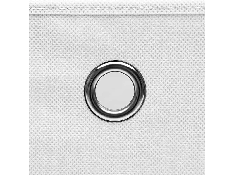 Boîtes de rangement avec couvercles 4 pcs 28x28x28 cm Blanc