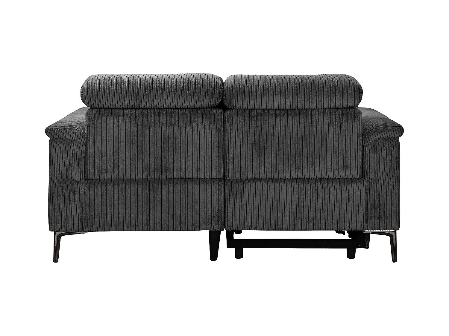 2Seater Sofa met 1 elektrische fauteuil in stof antraciet