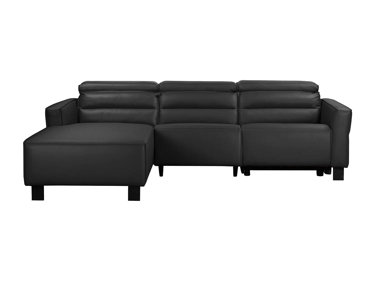 Carpari | Canapé 3 places avec 1 fauteuil inclinable électrique en tissu gris clair