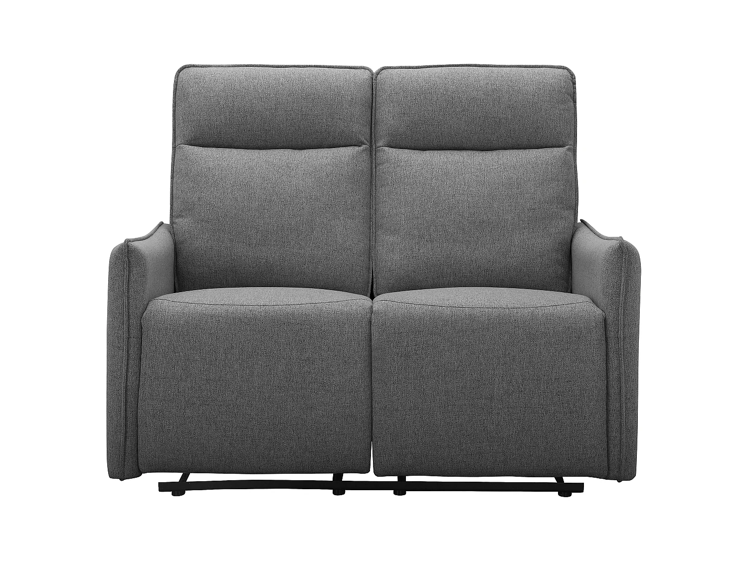 2-zits bank met handmatige functie in stof antraciet