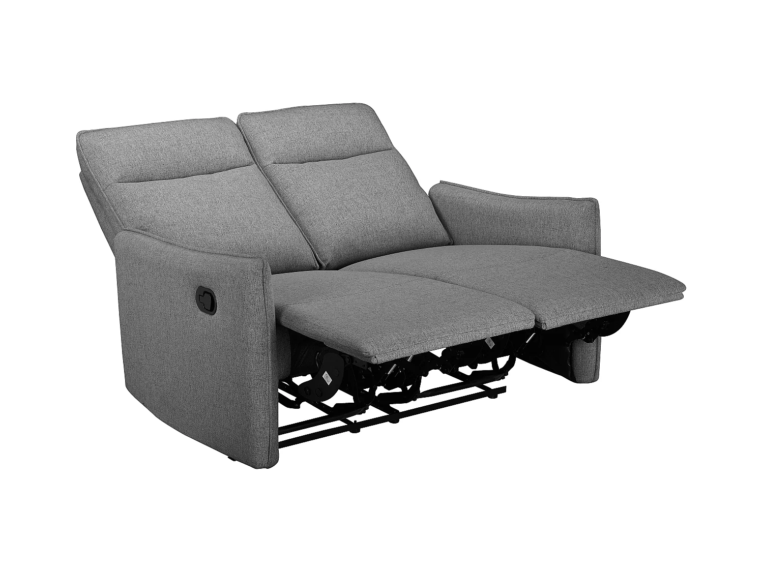 2-zits bank met handmatige functie in stof antraciet