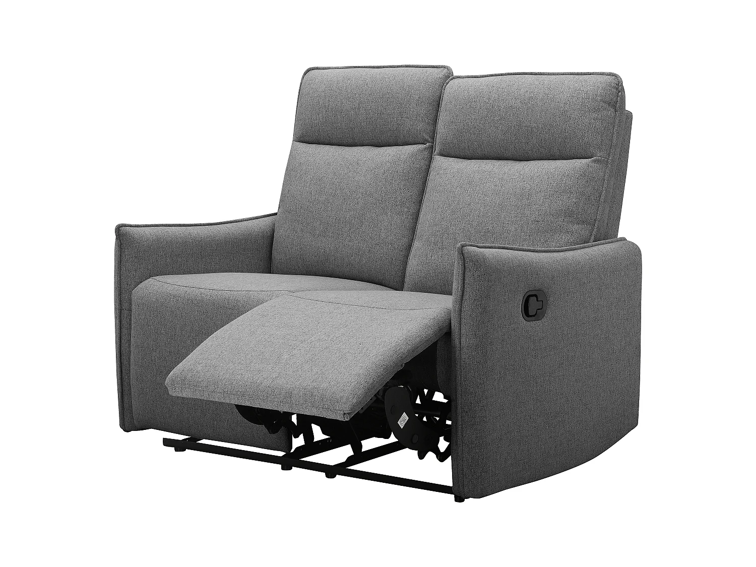 2-zits bank met handmatige functie in stof antraciet