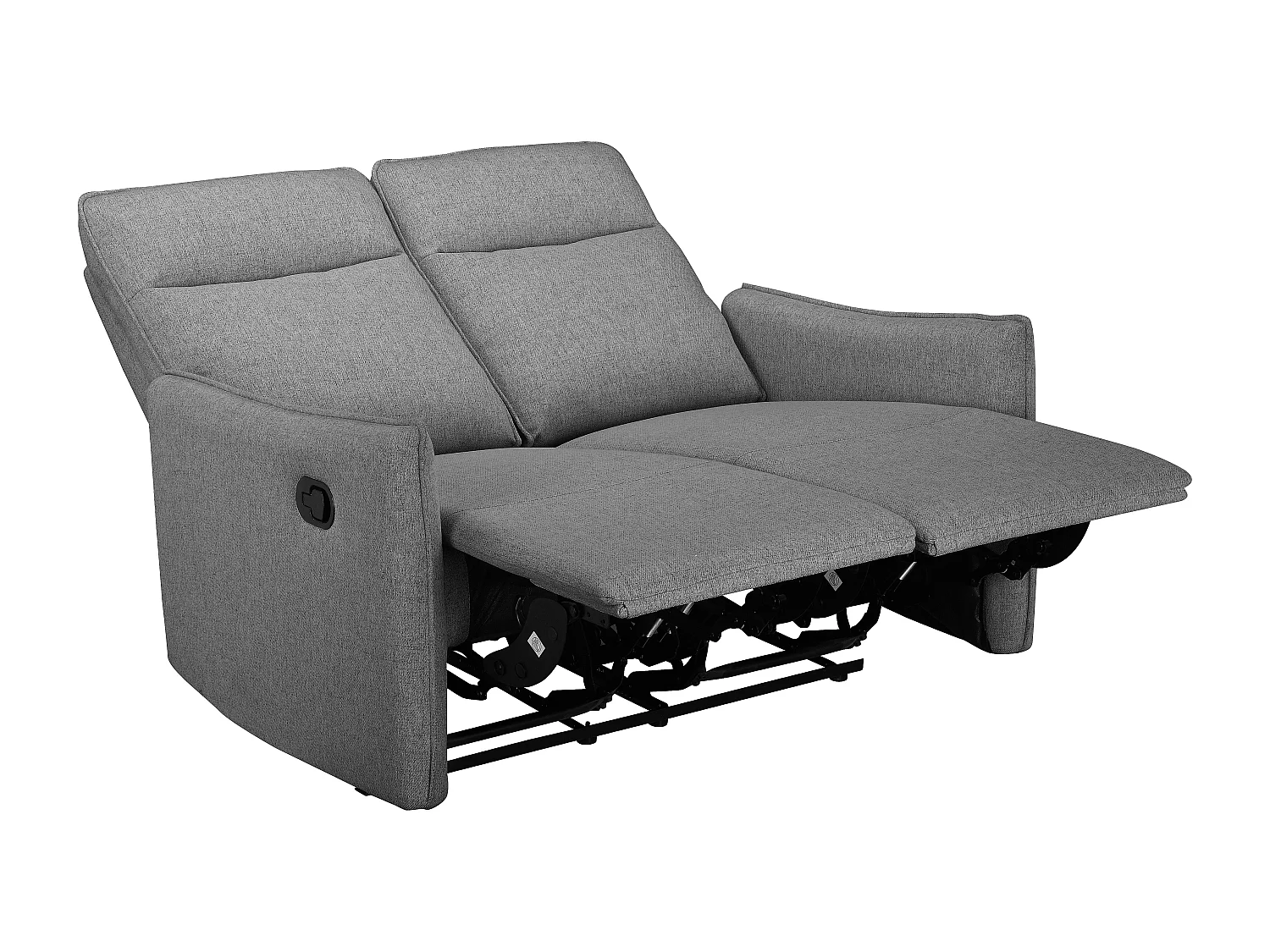 Lugo | Canapé 2 places avec 1 fonction inclinable électrique en PU cognac