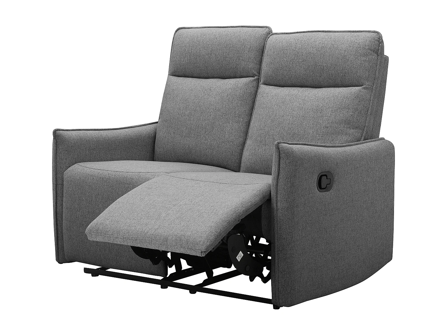 Lugo | Canapé 2 places avec 1 fonction inclinable électrique en PU cognac