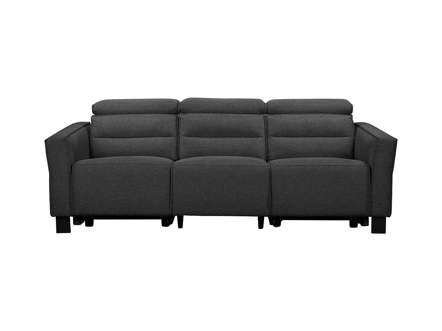 3-zitsbank met 2 handmatige verstelbare rugleuningen in antraciet stof