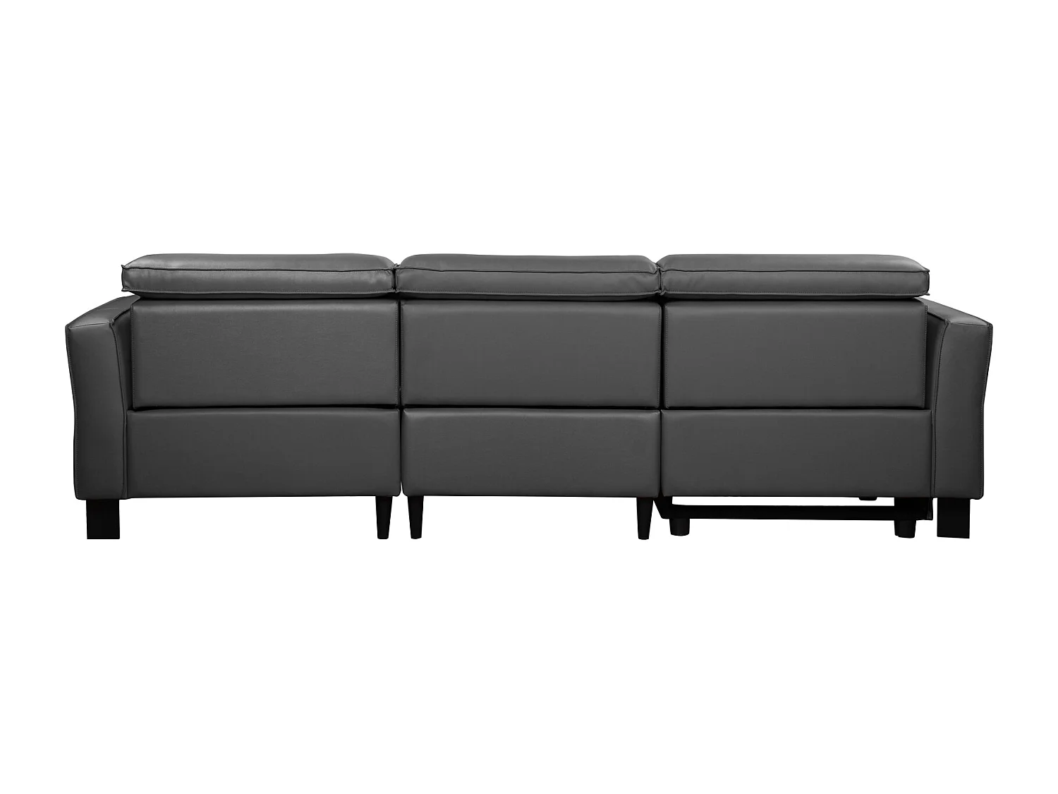 Carpari | Canapé 3 places avec 1 fauteuil inclinable électrique en tissu anthracite