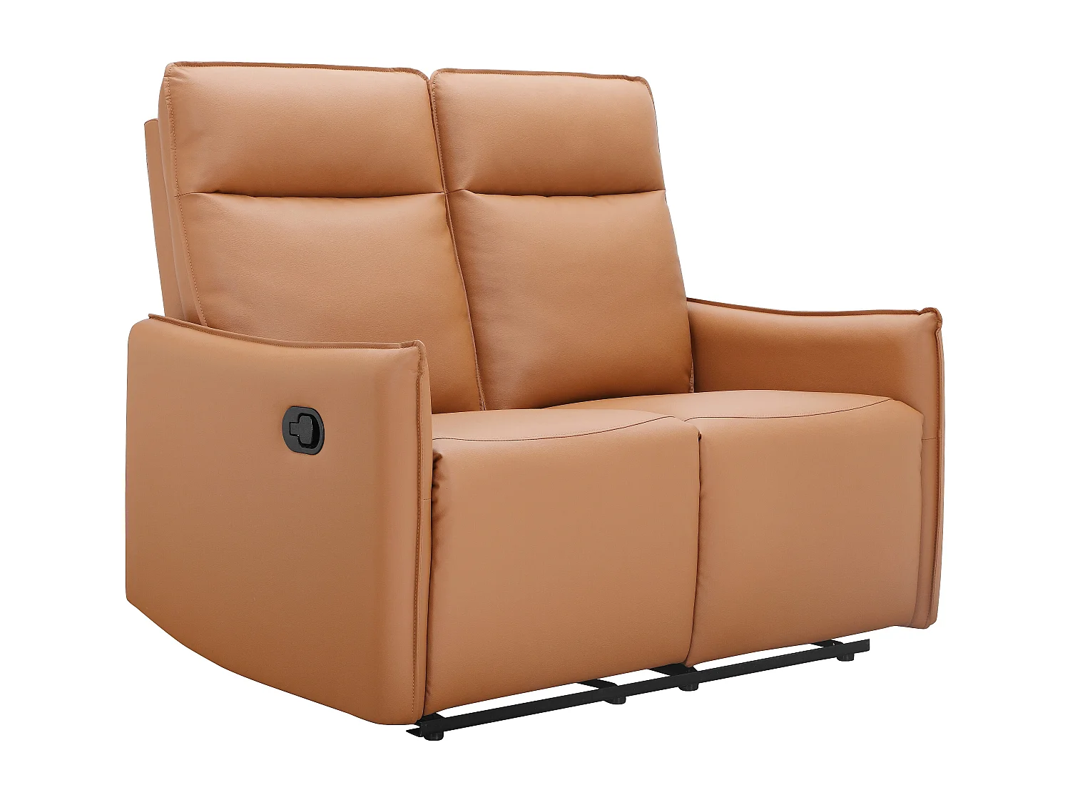 Lugo | Divano 2 posti con funzione manuale in PU color cognac