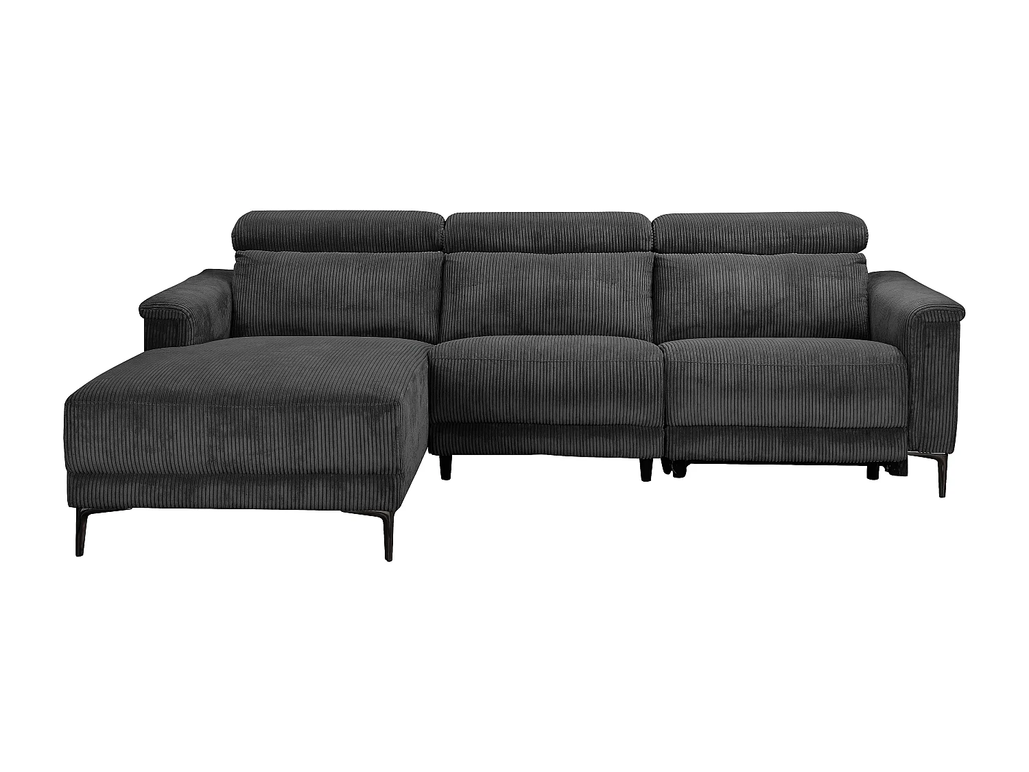 Bank 3-zits met 1 elektrische relaxfunctie in stof antraciet