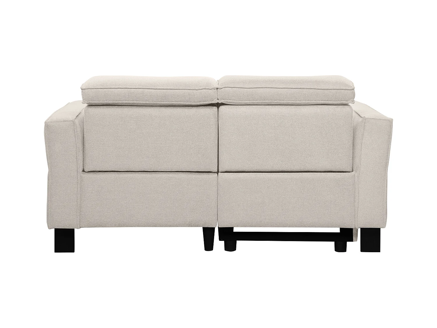 Carpari | Canapé 3 places avec 2 fauteuils inclinables électriques en tissu crème