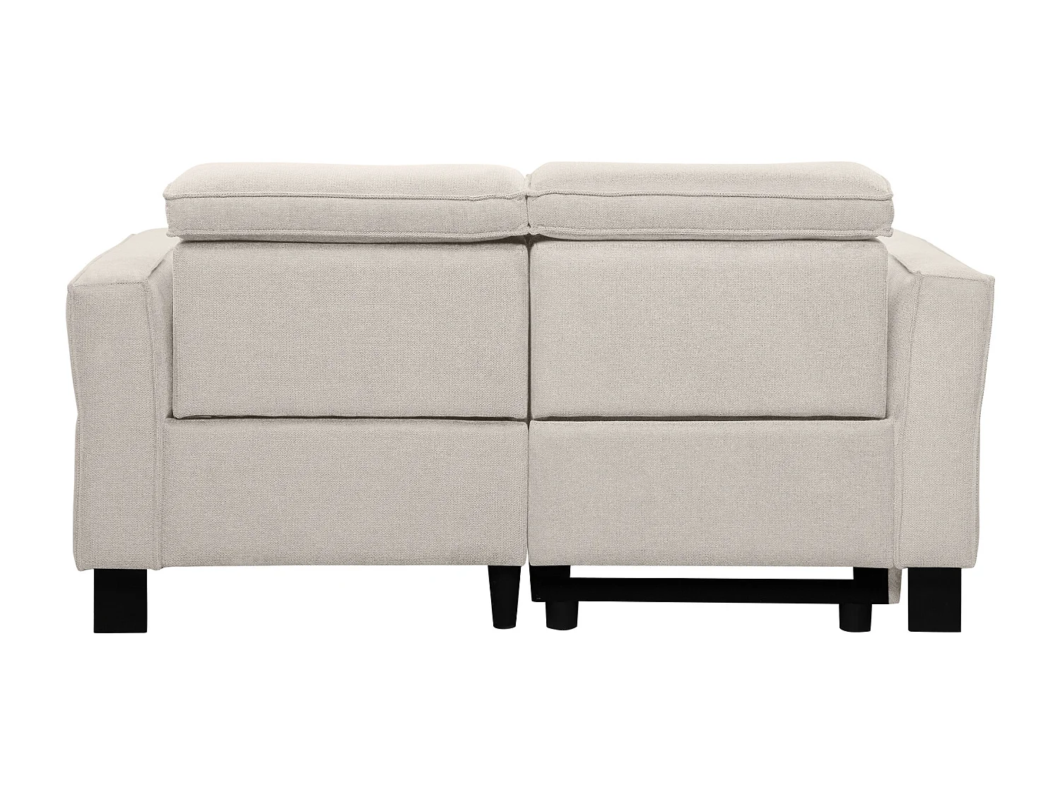 Carpari | Canapé 3 places avec 2 fauteuils inclinables électriques en tissu crème